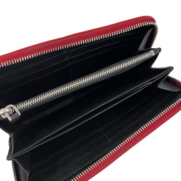 Prada Saffiano Rings Zip Around Wallet - Picture 3 of 10